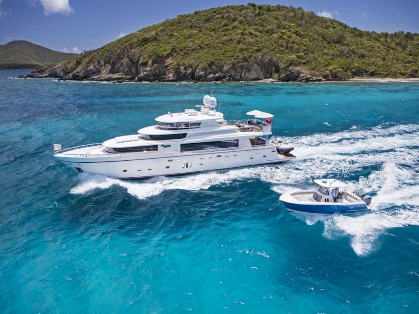 yacht around caribbean
