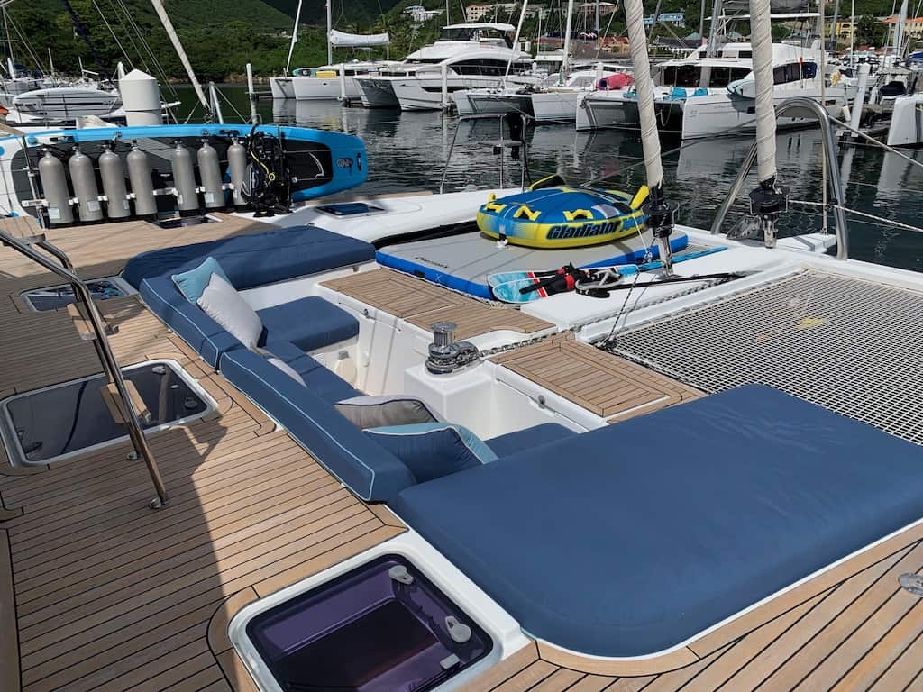 Catamaran Ebb & Flow Bow Lounging Area