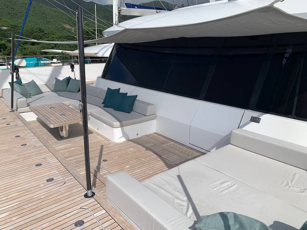Catamaran Seclusion Bow Lounging Area