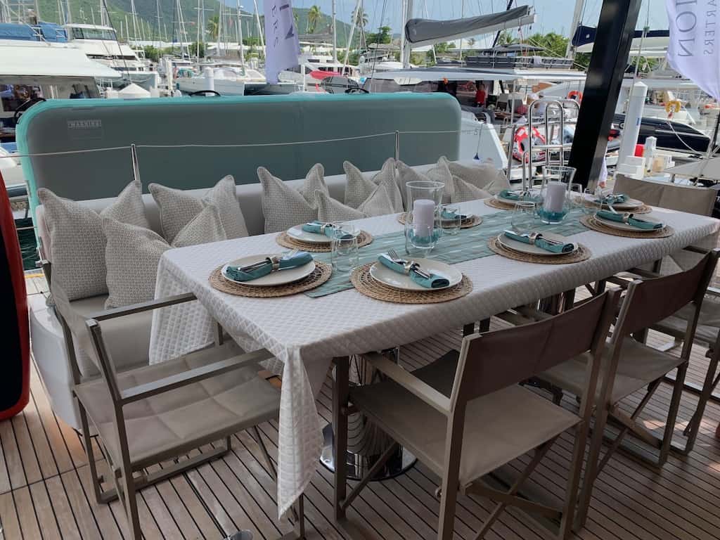 Catamaran Seclusion Dining on Deck