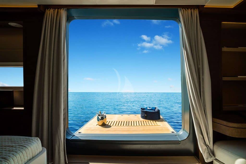 Catamaran Mariah Princess III Master Suite Swim Platform